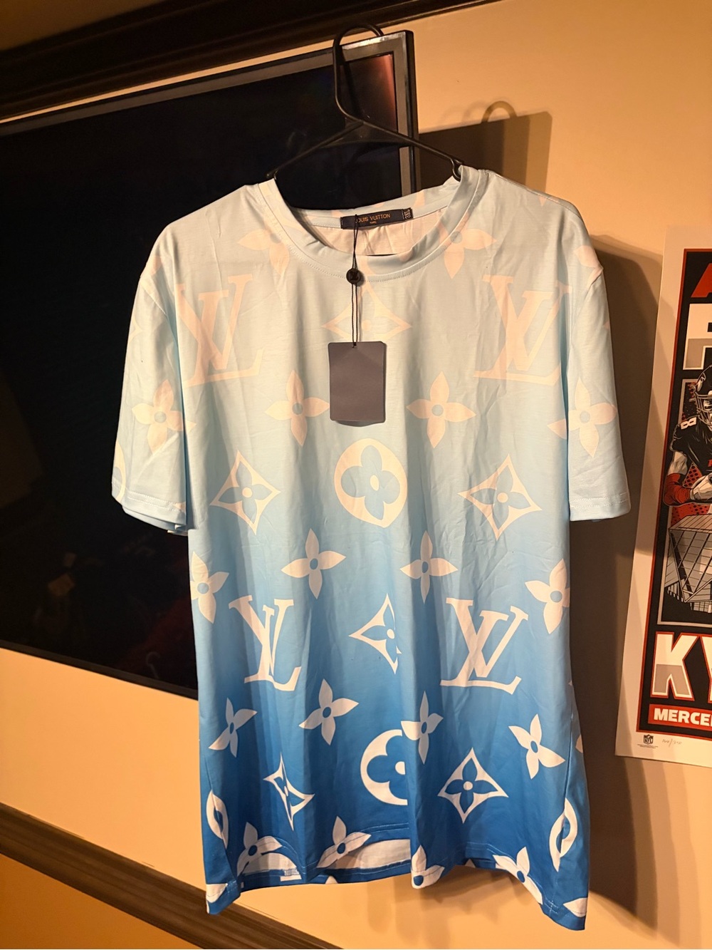 Louis Vuitton Light-to-Dark Blue Monogram Tee
